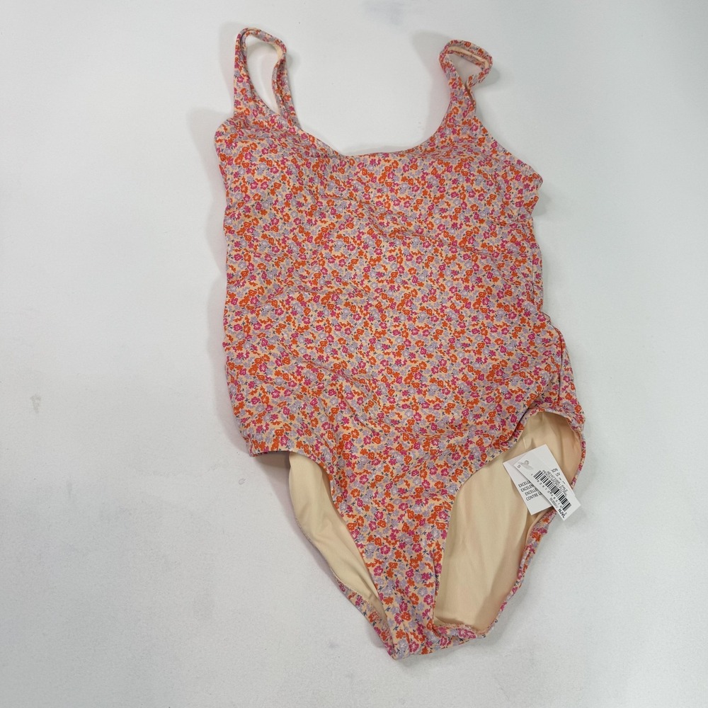 Amazon Essentials Swimsuit Womens Small Floral One Piece UPF 50+ Lined Tank NWT
